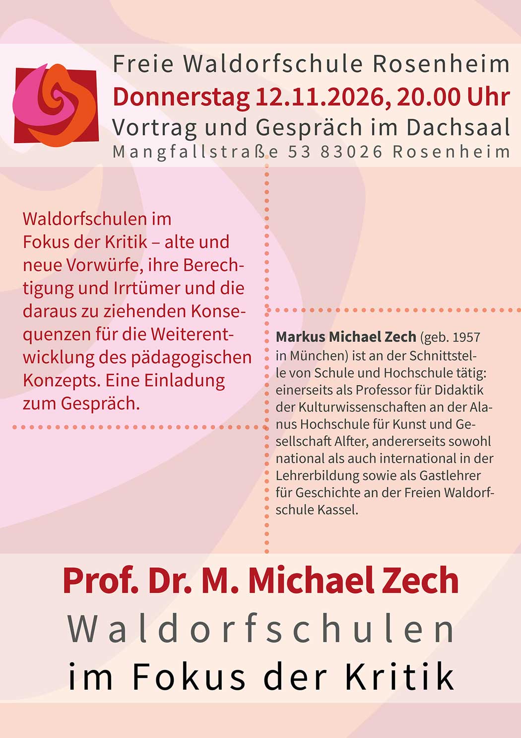 Vortrag an der Freien Waldorfschule Rosenheim