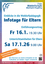 Infotage der Freien Waldorfschule Weilheim-Huglfing